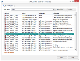 Showing the Registry Search module in WinUtilities Professional Edition